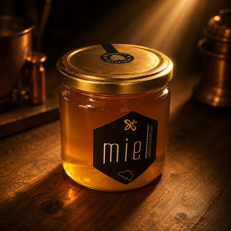 Pot de miel d’apiculteur, point de départ d’une fabrication de bonbons au miel à façon